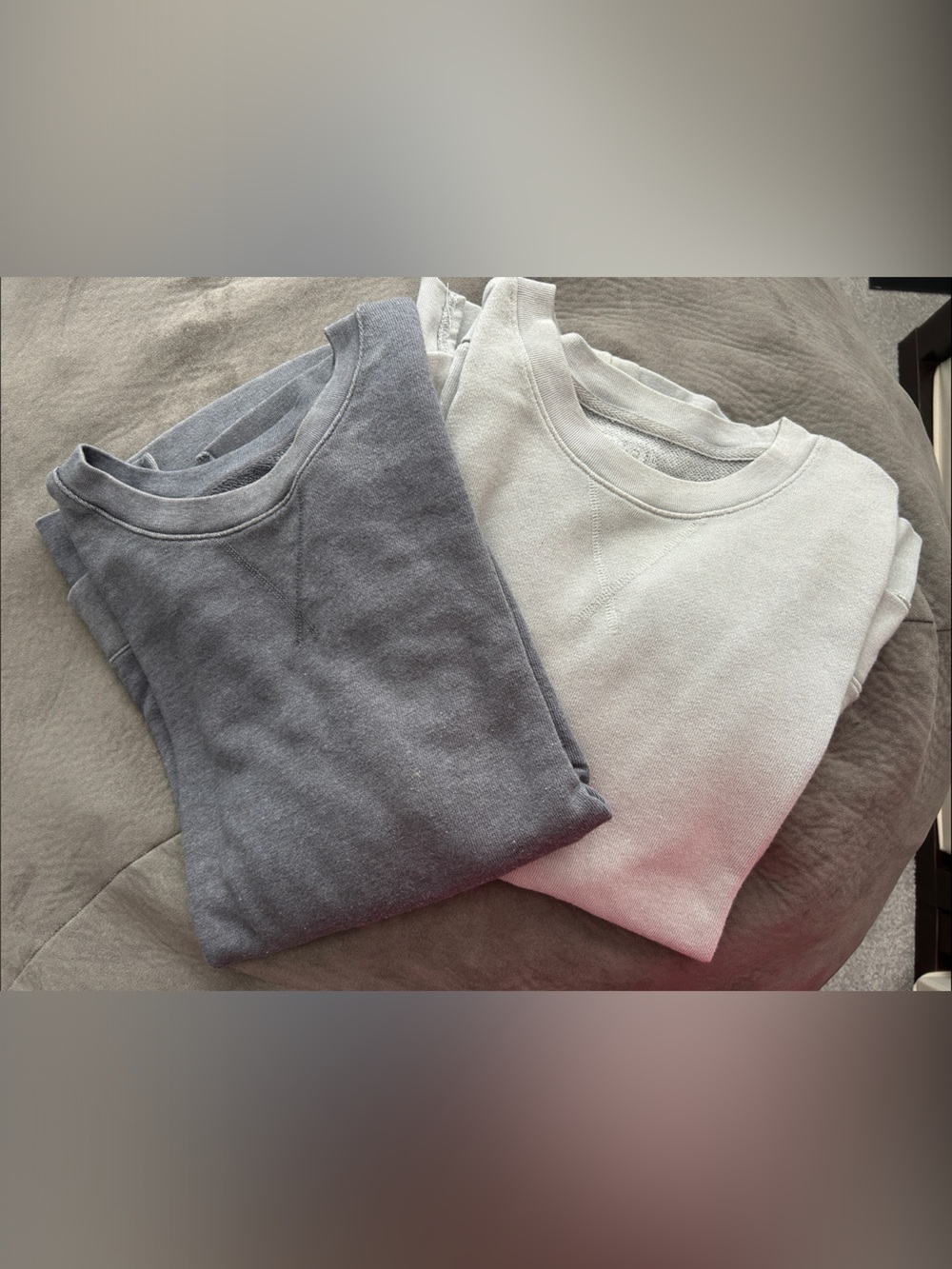 ⚜️ Women Crewneck Sweatshirt - Gray and Light Gray 2 for $26
